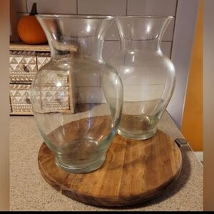 GLASS Bulb Vases Set, 11"